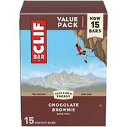 CLIF BAR - Chocolate Brownie Flavor - Made with Organic Oats -10g Protein 2.4 Oz