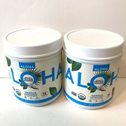 Aloha Organic Protein Powder Vanilla 1lb 15 Servings Lot Of 2 — READ