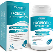 100 Billion Probiotics CFU Potency Gut Health Women Men 60 Capsules