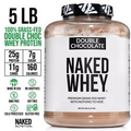 Naked Nutrition DOUBLE CHOCOLATE WHEY PROTEIN POWDER - 5LB - GRASS FED - Non GMO