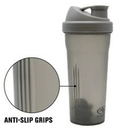 24oz Gray Protein Drink Shaker Bottle W/Mixing Ball