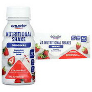 Equate Original Nutritional Shake, Strawberry, 8 fl oz, 24 Count,US