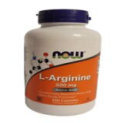 Now Foods L-Arginine 500 mg Amino Acid Dietary Supplement 250 Capsules BB 11/23
