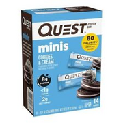 Quest Nutrition Mini Cookies & Cream Protein Bars High Protein Low Carb Keto ...