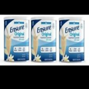 Ensure Original Nutrition Powder Vanilla 14 oz 3-pack 3 cans Exp 2025 Free Ship