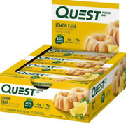 Quest Protein Bar, High Protein, Keto-Friendly, Lemon Cake, 12 Count NEW