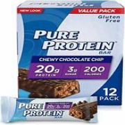 Pure Protein Bars, High Protein, 12 Count (Pack of 1), Chewy Chocolate Chip
