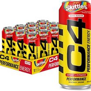 C4 Energy Drink, Skittles, Pre Workout Performance Drink | 16 fl oz, 12 pack