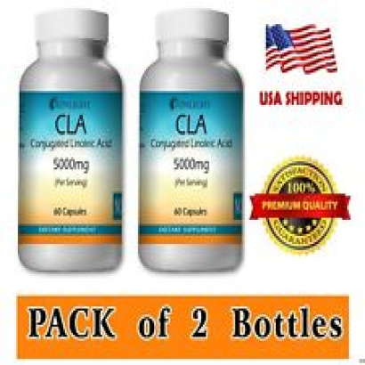 CLA (Conjugated Linoleic Acid) Capsules 5000mg Pack of 2 Slim Down Muscle Tone
