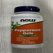NOW Foods Peppermint Gels 90 Softgels Digestive Support Ginger Fennel Oils 04/26