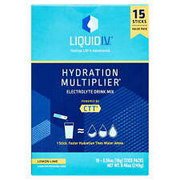 Hydration Multiplier Electrolyte Powder Packet Drink Mix, Lemon Lime, 15 Ct