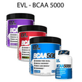 Evlution EVL BCAAs Amino Acids Powder - Stim Free Pre-Workout - ALL Flavors