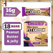 FitCrunch Whey Protein Bar, Peanut Butter and Jelly, 1.62 oz, 18 Count
