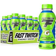 Fast Twitch by Gatorade Energy Drink, Cool Blue, 12 oz, 12 Pack Bottles