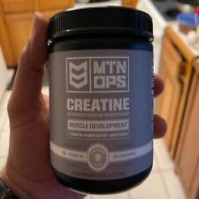 MTN OPS Creatine Monohydrate Powder, Unflavored 50 Serving Tub - 100% Pure Micro