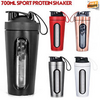 700ml Sport Water Bottle Protein Stainless Steel Milkshake Shaker Drink Cup