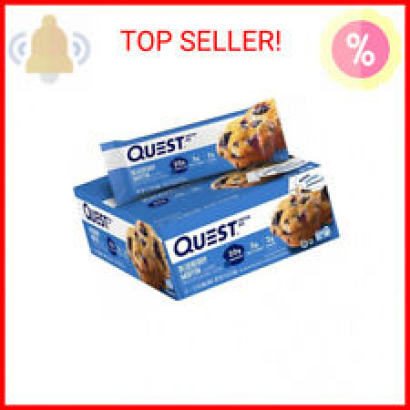 Quest Nutrition Blueberry Muffin Protein Bars, High Protein, Low Carb, Gluten Fr