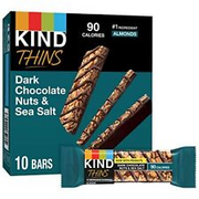 THINS Dark Chocolate Nuts & Sea Salt Bars (Now with Peanuts), Gluten Free, 4g...