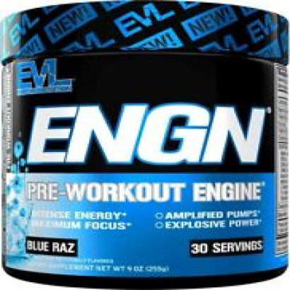 EVL - EVLution Nutrition, ENGN  Pre-Workout - (30 Servings) - Blue Raz