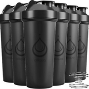 -6 PACK- Shaker Bottles for Protein Mixes | Bpa-Free & Dishwasher Safe | 6 Large