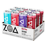 ZOA Zero Sugar Energy Drinks, Variety Pack - Sugar Free with Electrolytes, Healt