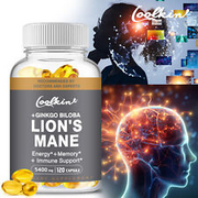 Lion's Mane 5400mg - Brain and Mood Support, Improved Memory, Cognitive Health