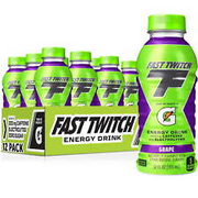 Fast Twitch by Gatorade Grape Flavored Energy Drink, 12 oz bottle, 12 Pack