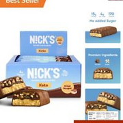 Nick's Protein Bars Crispy Nougat | 15g Protein | Keto Friendly Snacks Multipack