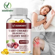 Tart Cherry Bilberry & Celery 12000mg - Uric Acid Cleanse, Muscle Recovery