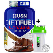 USN Diet Fuel Ultralean 2Kg Meal Replacement Weight Loss Protein Shake + Shaker
