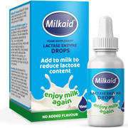 Milkaid Lactase Enzyme Drops for Lactose Intolerance Relief | Prevents Gas Bloat