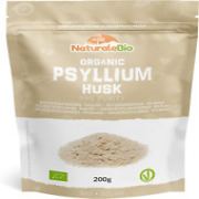 Organic Psyllium Husk - 99% Purity - 200G. Pure & Natural Psyllium Seed Husks, P