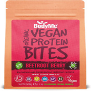 BODYME Organic Vegan Protein Snack Bites - Raw Beetroot Berry - Pre & Post Worko