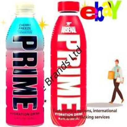 Prime Arsenal + Cherry Ice Freeze USA Hydration Drinks Special KSI Logan Paul