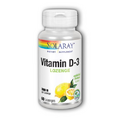 Solaray Vitamin D-3 - Lemon 60 Lozenges
