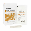 Skin Closure Strip McKesson 1/8 X 3 Inch Nonwoven Material Flexible Strip Tan - Tan 50 Count by McKesson