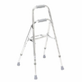 Side Step Folding Walker Adjustable Height drive Hemi Aluminum Frame 300 lbs. Weight Capacity 29-1/2 - Silver 1 Each by Drive Medical