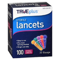 Trueplus Sterile Lancets 33 Gauge 100 Each by Trueplus
