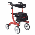 4 Wheel Rollator drive Nitro Red Tall Height Aluminum Frame 1 Each by Drive Medical