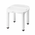 Shower Bench Carex Without Arms Plastic Frame Without Backrest 16 to 21 Inch Height - White Case of 1 by Carex