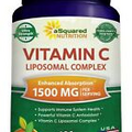 Asquared Nutrition Vitamin C Liposomal Complex - 1500Mg Supplement - 180 Capsule