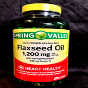 SPRING VALLEY..FLAXSEED OIL 1,200mg..HEART HEALTH..200 SOFTGELS..MARCH 2025