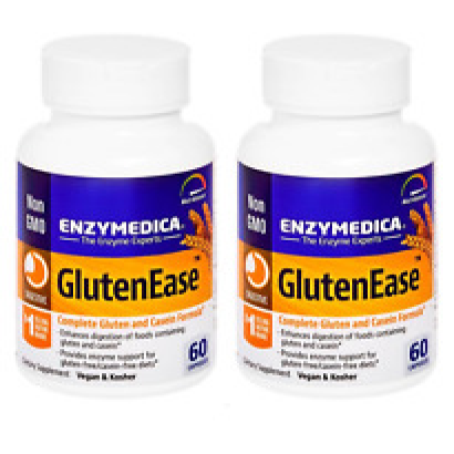 2 Pack Enzymedica GlutenEase Complete Gluten Casein Formula 2x 60 120 Capsules