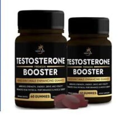(2 Bottles) Testosterone Booster Gummies 8-in-1 Complex (120 Count) Native Oasis
