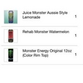 Monster Energy Custom Lot, Aussie Style Lemonade, Watermelon And Original