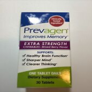 Prevagen Ex-Strength Chewables Mixed Berry Flavor 30 Tablets 20MG Sealed Box