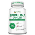 Nautical Elements Spirulina Capsules 3000mg Protein Antioxidants Vitamins 240ct