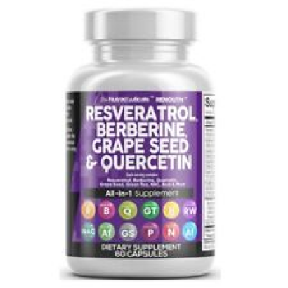 Resveratrol 6000mg Berberine 3000mg Grape Seed Extract 3000mg Quercetin 4000mg