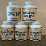 MAGNESIUM GLYCINATE 400mg 180 Caps, High Absorption Magnesium /Double Wood 03/26