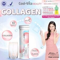 Healthy skin collagen + vitamin c ~cool-vita healthy skin drink, tube 10 tablets